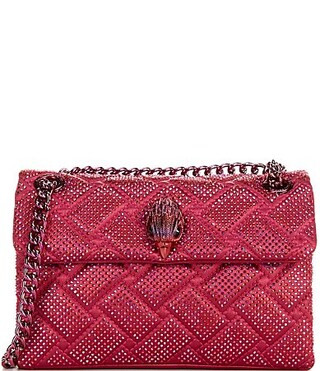 Kurt Geiger London Fabric Mini Kensington Crystal Crossbody Bag - Pink Comb | Dillard's