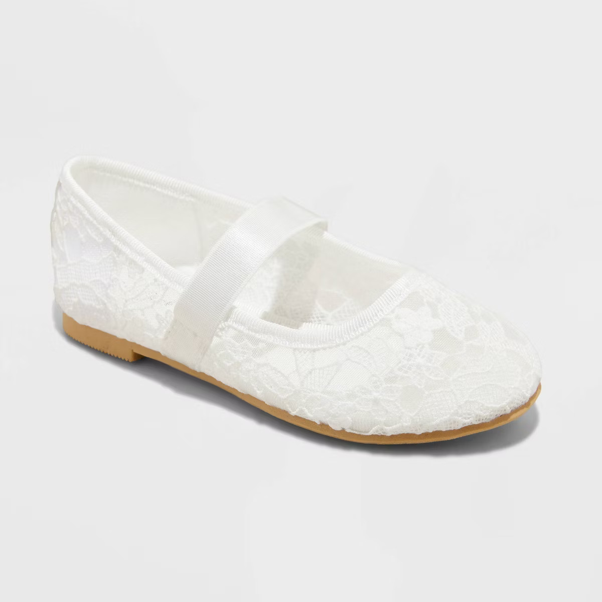 Toddler Girls' Celeste Lace Ballet Flats - Cat & Jack™ White 9T | Target