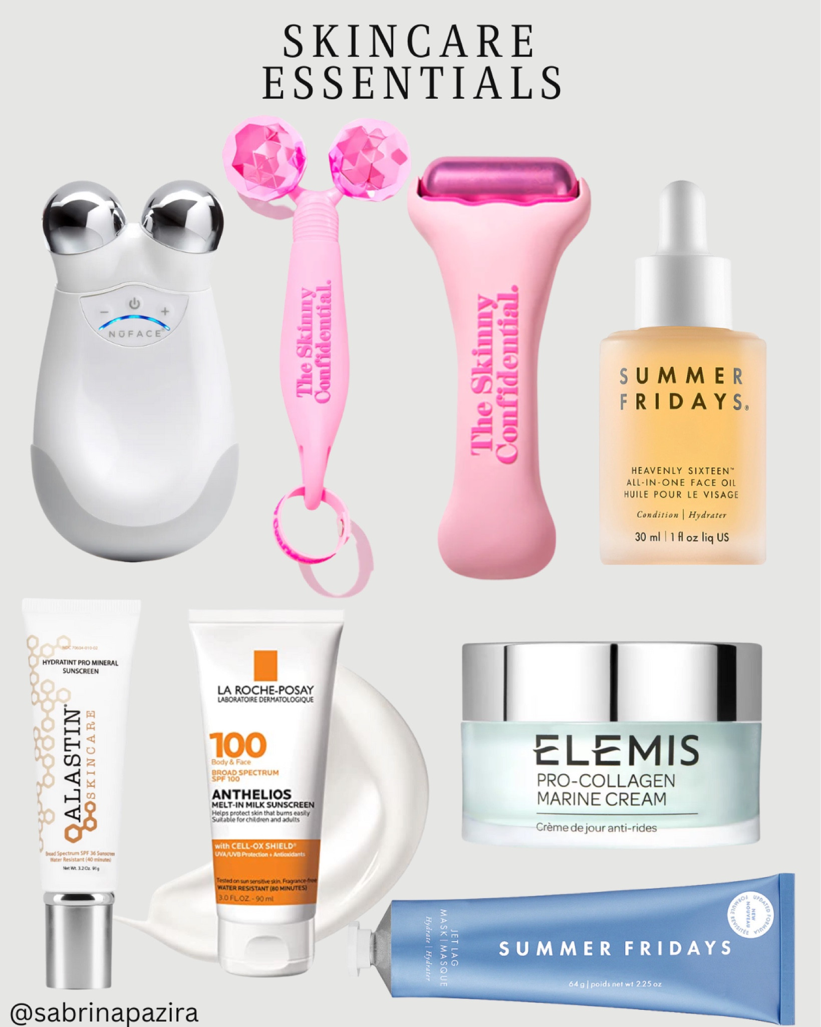 Skincare essentials, nu face, skinny confidential, summer Fridays, Allastin, la roche Posay, Elemis, summer Fridays 

#LTKbeauty #LTKSeasonal #LTKunder100