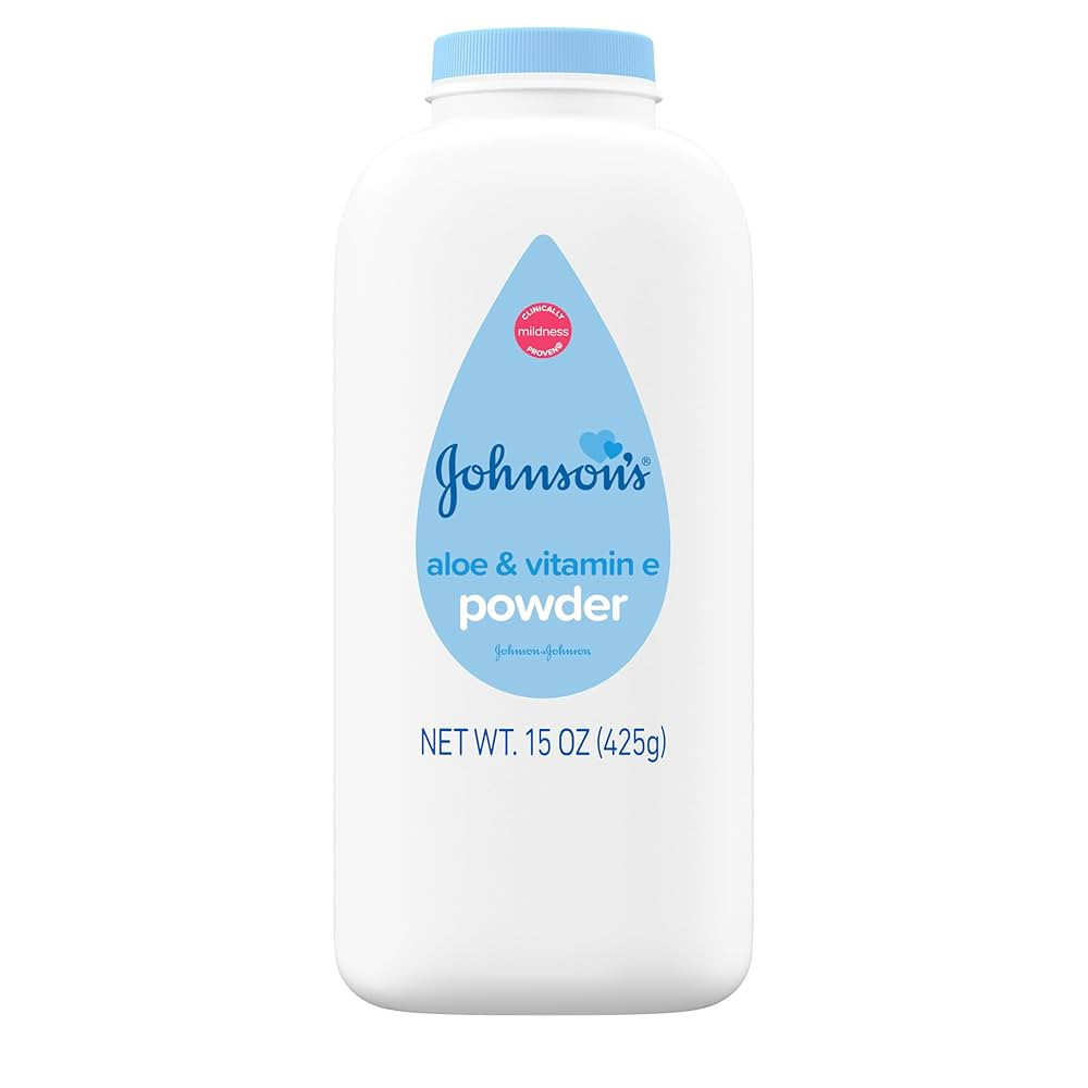 Johnson's Baby Powder with Naturally Derived Cornstarch, Aloe & Vitamin E for Delicate Skin, Hypo... | Amazon (US)