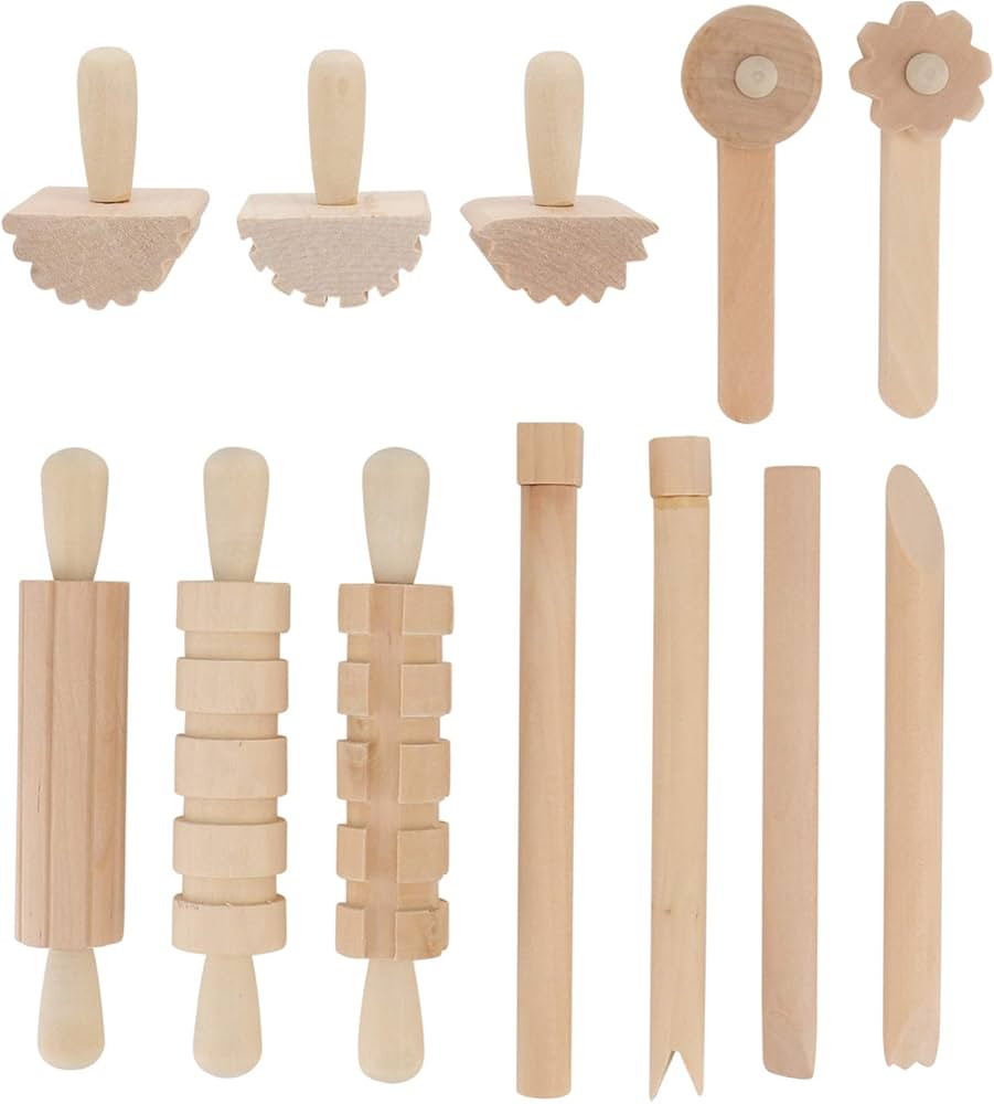 12Pcs Wooden Clay Tool Set Clay Molding Tools for and Art and Crafts Activities | Amazon (US)