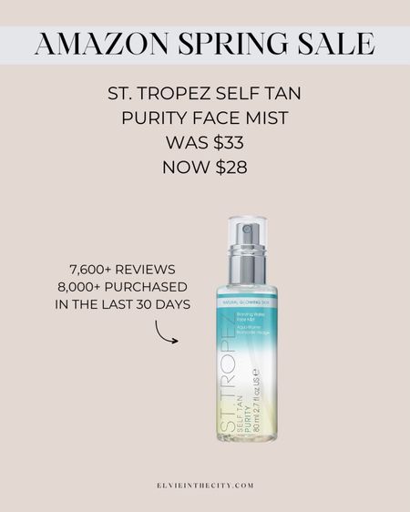 St. Tropez self tan face mist is only $28 during Amazon’s big spring sale. 

Beauty deal, self tanner, tanning mist, beauty routine

#LTKbeauty #LTKfindsunder50 #LTKsalealert