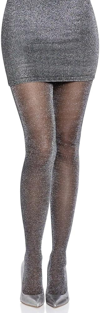 Leg Avenue Women's stretchy High Waist Lurex Shimmer Tights With Metaillic Fiber Shine | Amazon (US)