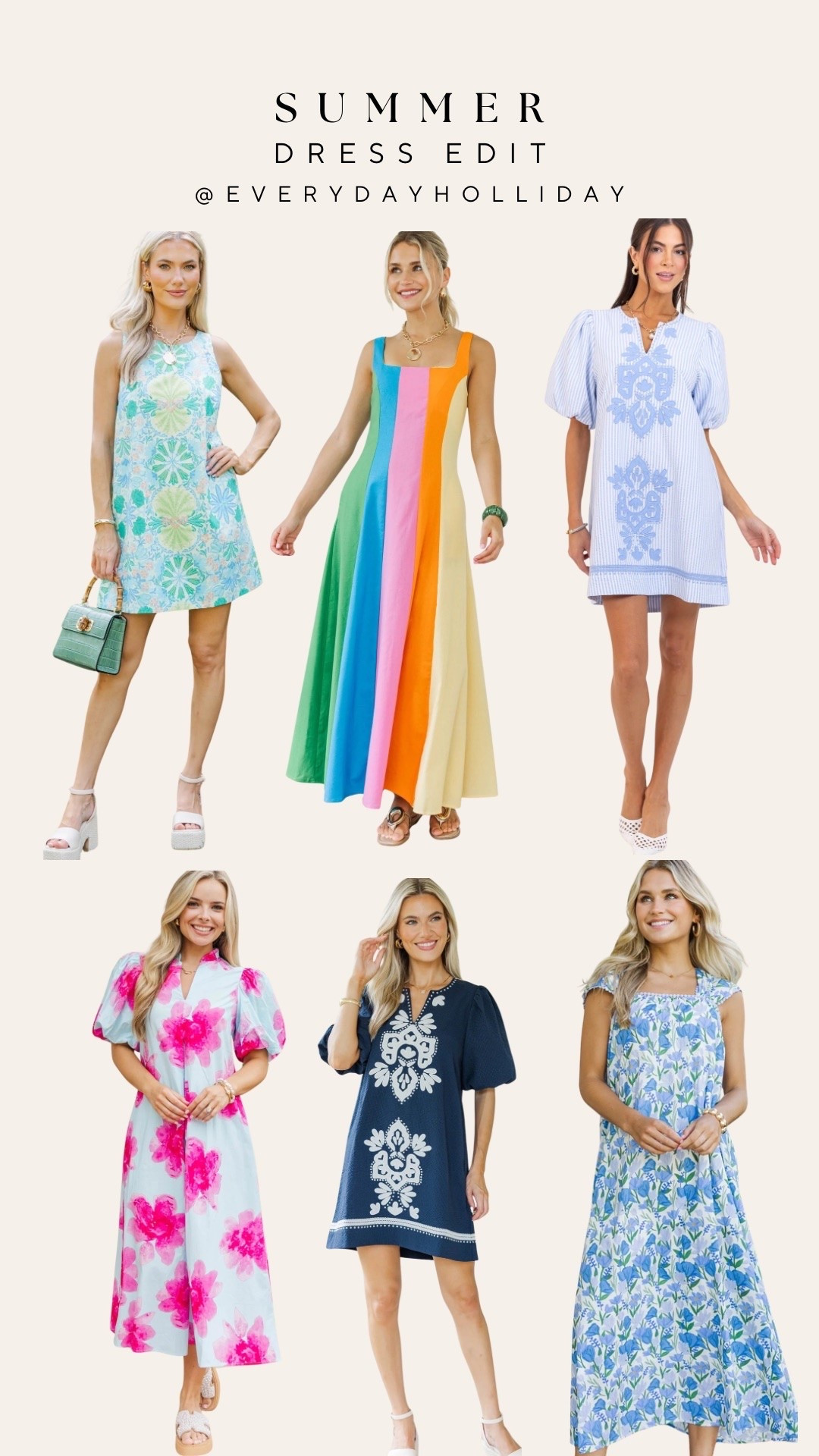 Six summer dresses from Mint Julep and I genuinely can’t pick a favorite. The rainbow maxi and the pink floral midi are calling my name though. All linked — which one would you wear first?

#LTKootd #LTKgrwm #LTKBeauty