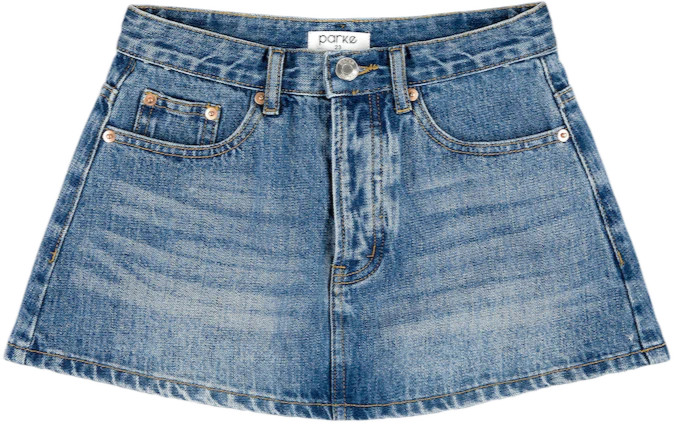 Finished Denim Mini Skirt | Parke