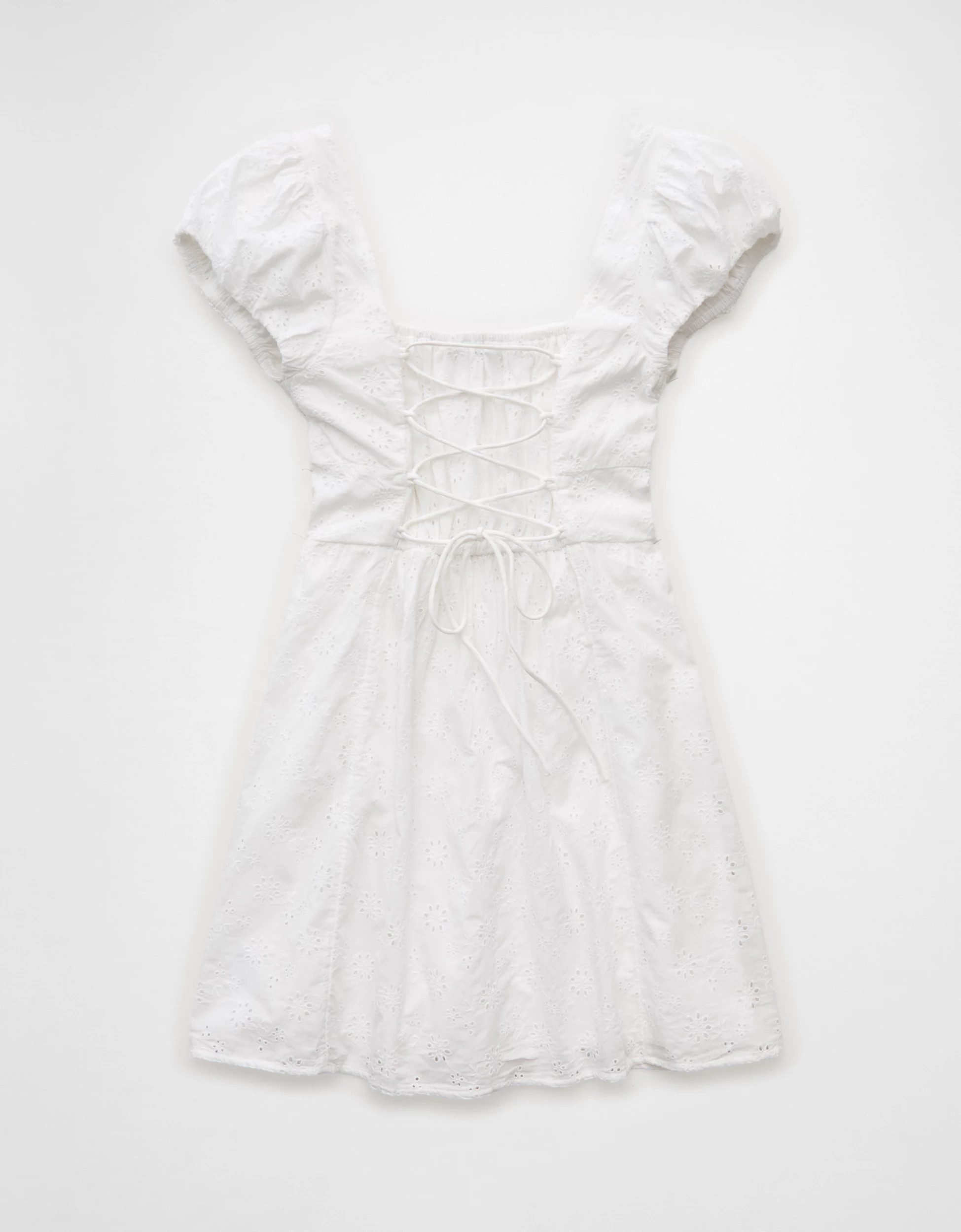 AE Cap-Sleeve Tie-Back Mini Dress | American Eagle Outfitters (US & CA)