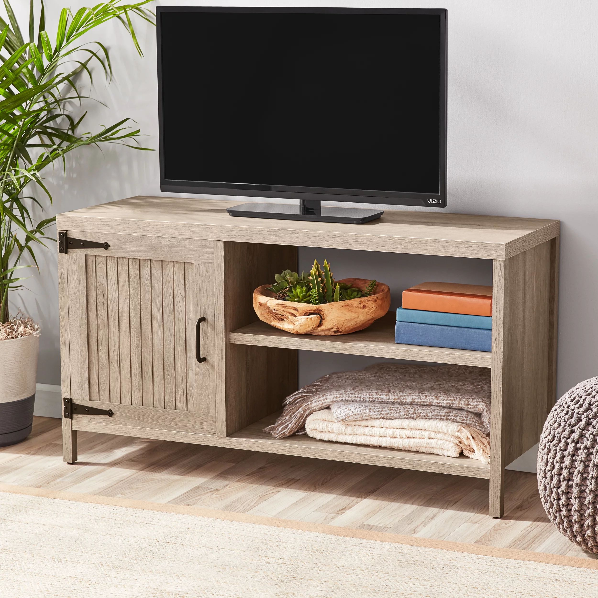 Mainstays Farmhouse TV Stand for TVs up to 50", Rustic Gray - Walmart.com | Walmart (US)