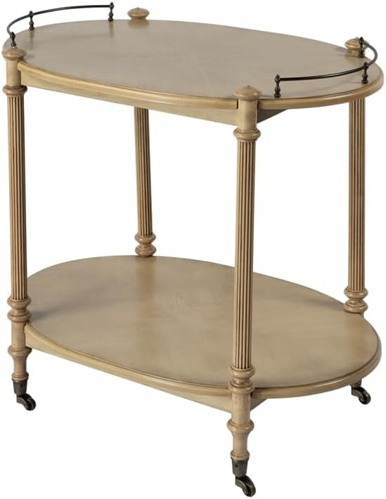 Butler Specialty Company Kathleen 2 Tier Bar Cart - Antique Beige | Amazon (US)