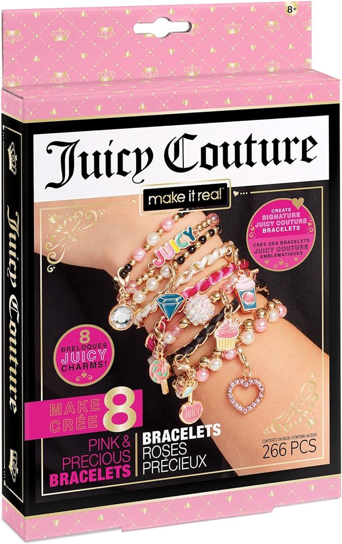 Make It Real - Juicy Couture Pink and Precious Bracelets - DIY Charm Bracelet Making Kit - Friend... | Amazon (US)