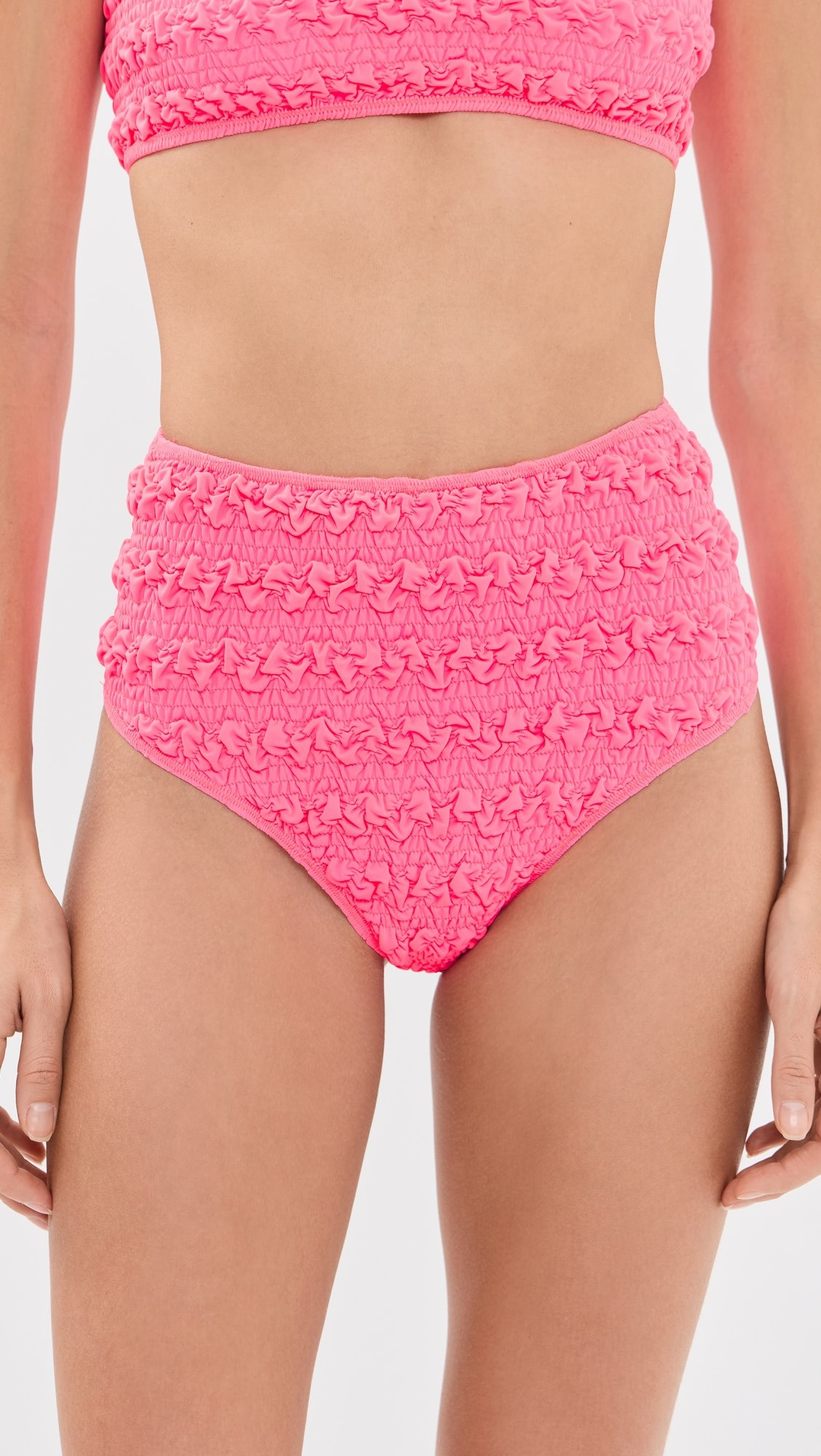 Cybelle Smocked High Waisted Bikini Bottoms | Shopbop