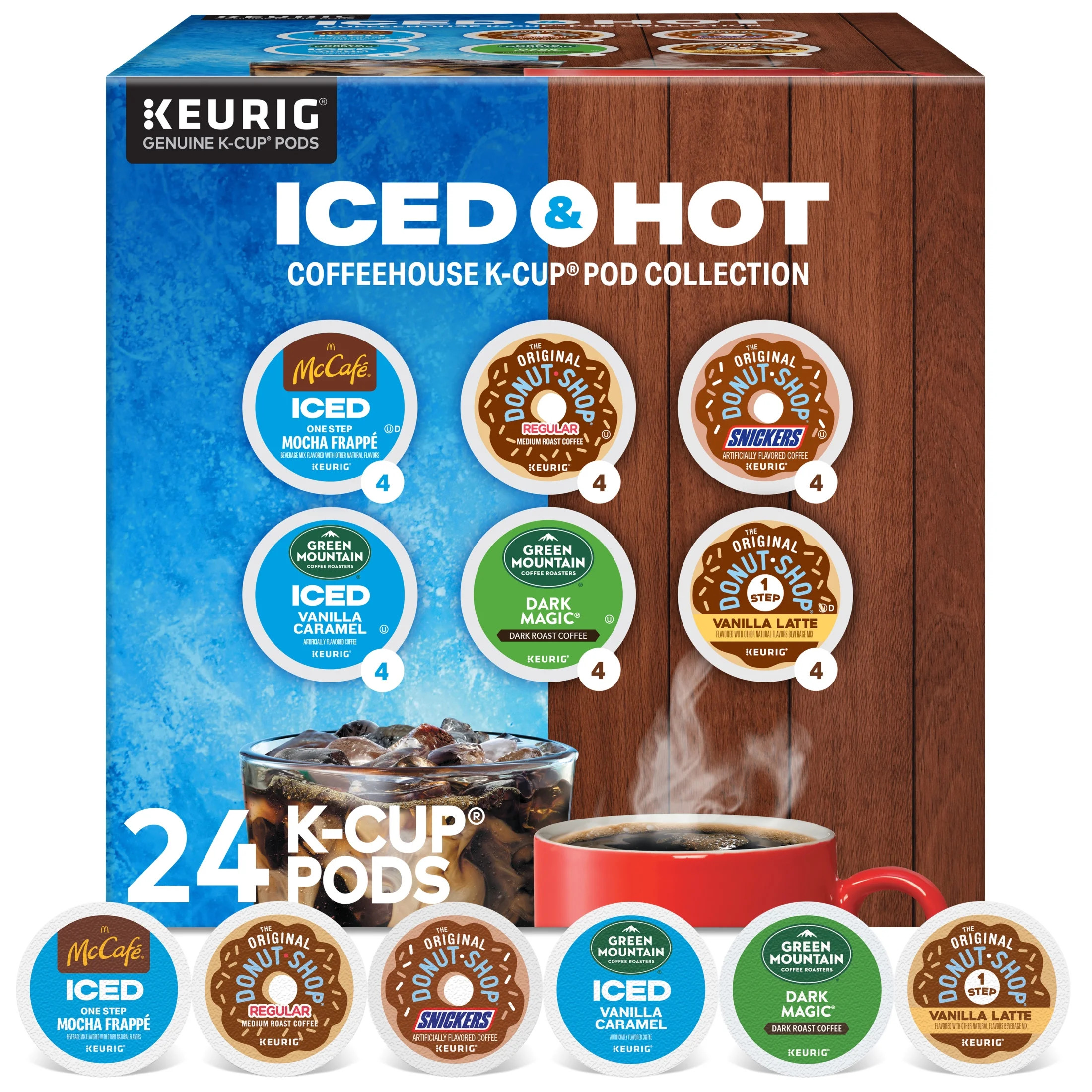 Keurig Iced & Hot Variety Pack, 24 Count - Walmart.com | Walmart (US)