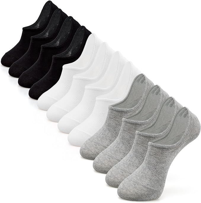 Amazon.com: IDEGG Women and Men No Show Socks Low Cut Anti-slid Cotton Athletic Casual Socks (A_6... | Amazon (US)