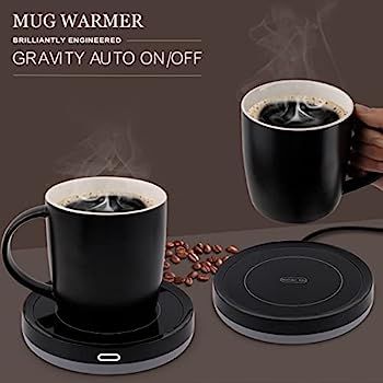 BESTINNKITS Smart Coffee Cup Warmer Set, Auto On/Off Gravity-induction Mug Office Desk Use, Candl... | Amazon (US)