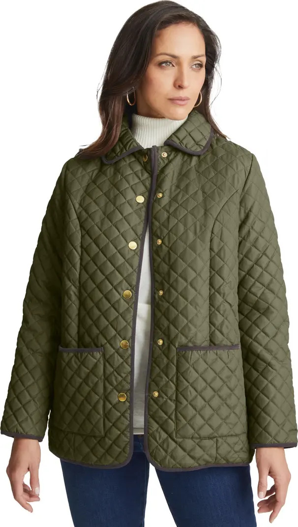 Jessica London Snap-Front Quilted Coat | Nordstrom | Nordstrom