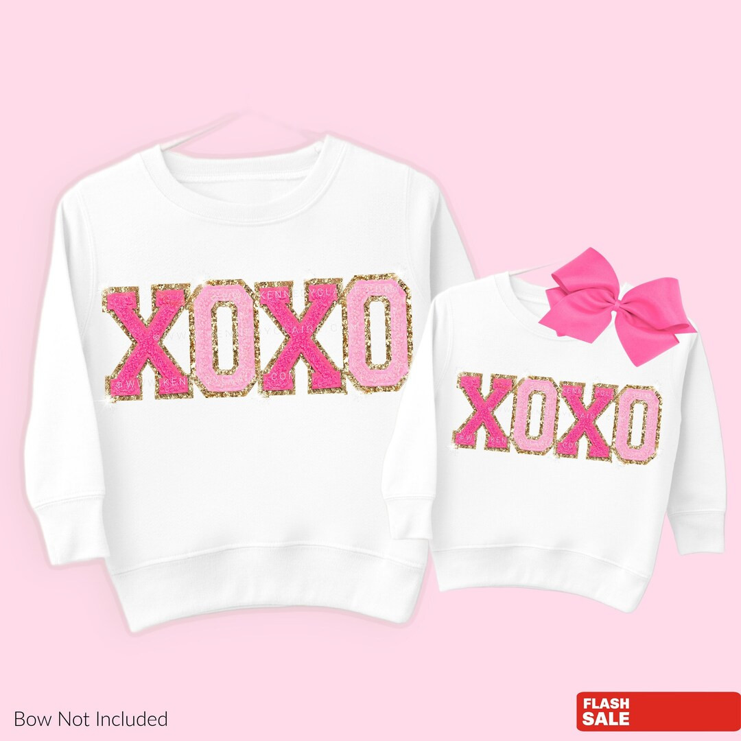 Chenille Patch Valentines Day Sweatshirt, Valentine Shirts for Women and Girl, Mommy and Me Outfi... | Etsy (US)
