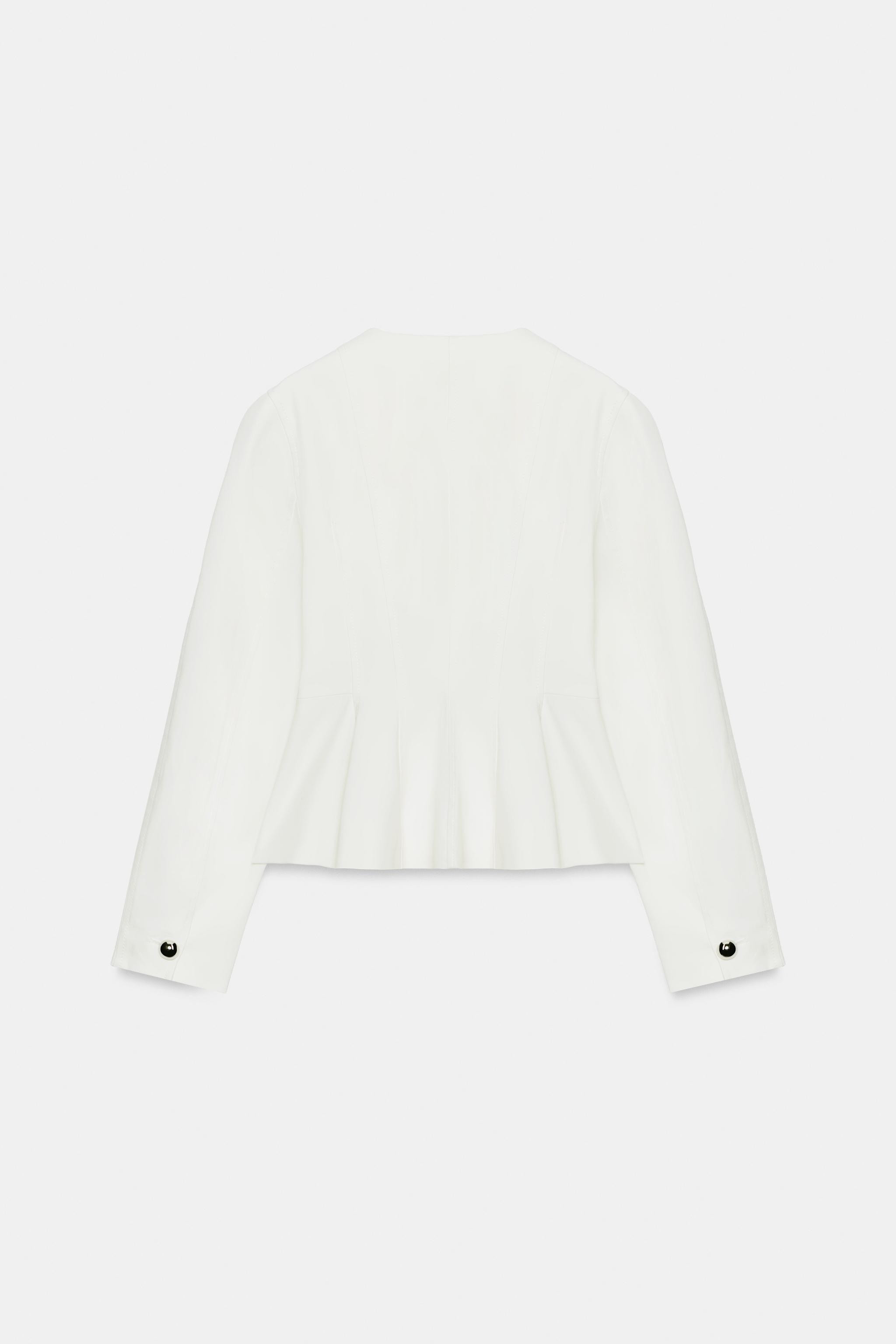 PEPLUM BLAZER WITH METAL BALL BUTTONS | Zara US