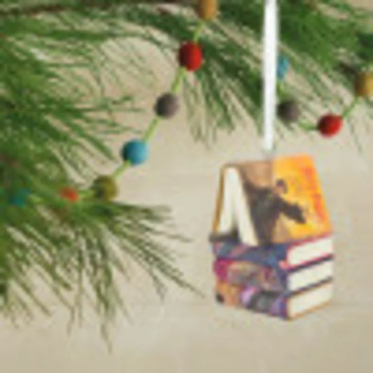 Hallmark Harry Potter Stacked Books and Wand Christmas Ornament | Walmart (US)