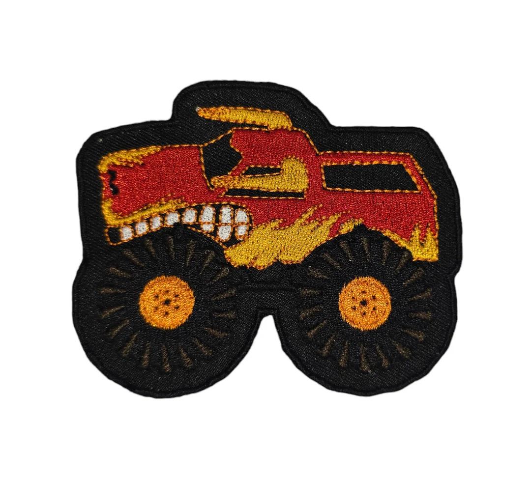Monster Truck Embroidered Patches Iron on Sew On - Etsy | Etsy (US)