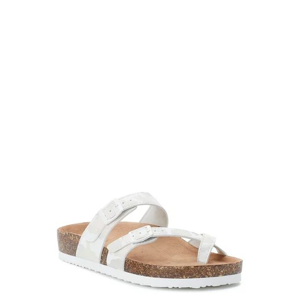 Time and Tru Women's Footbed Thong Sandals | Walmart (US)