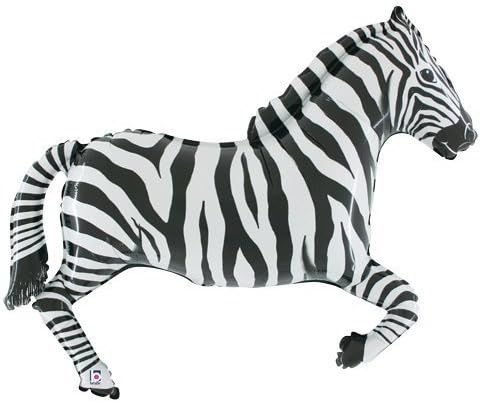Zebra - Black & White - 43 Inch Foil Balloon - Jungle Party Balloon | Amazon (US)