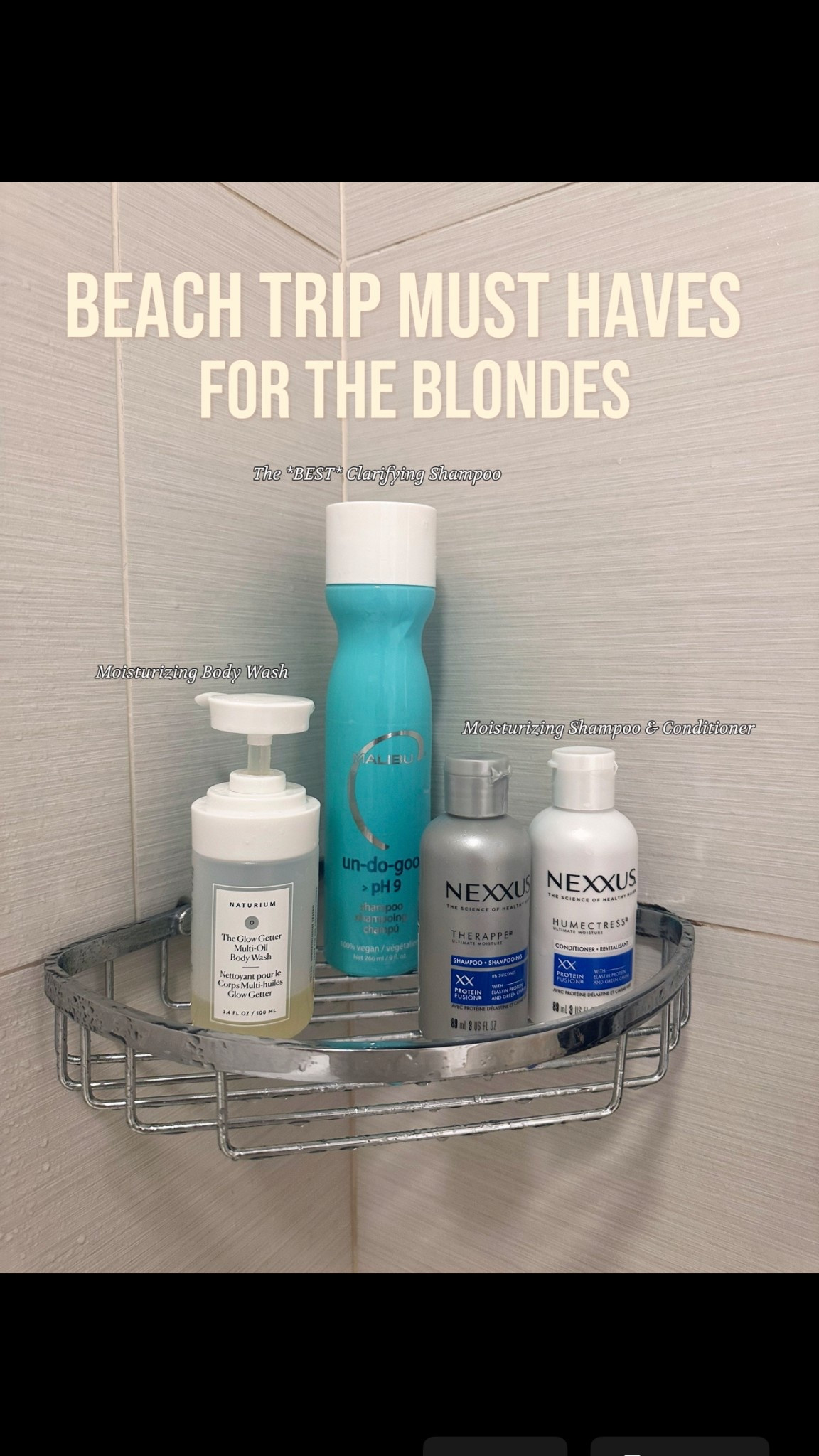 Eveything I need to keep the blonde buttery not brassy & sun dried skin soft & moisturized 

Beach essentials | hair care | clarifying shampoo | beach hair | travel essentials | travel musts 

#LTKSwim #LTKTravel #LTKBeauty