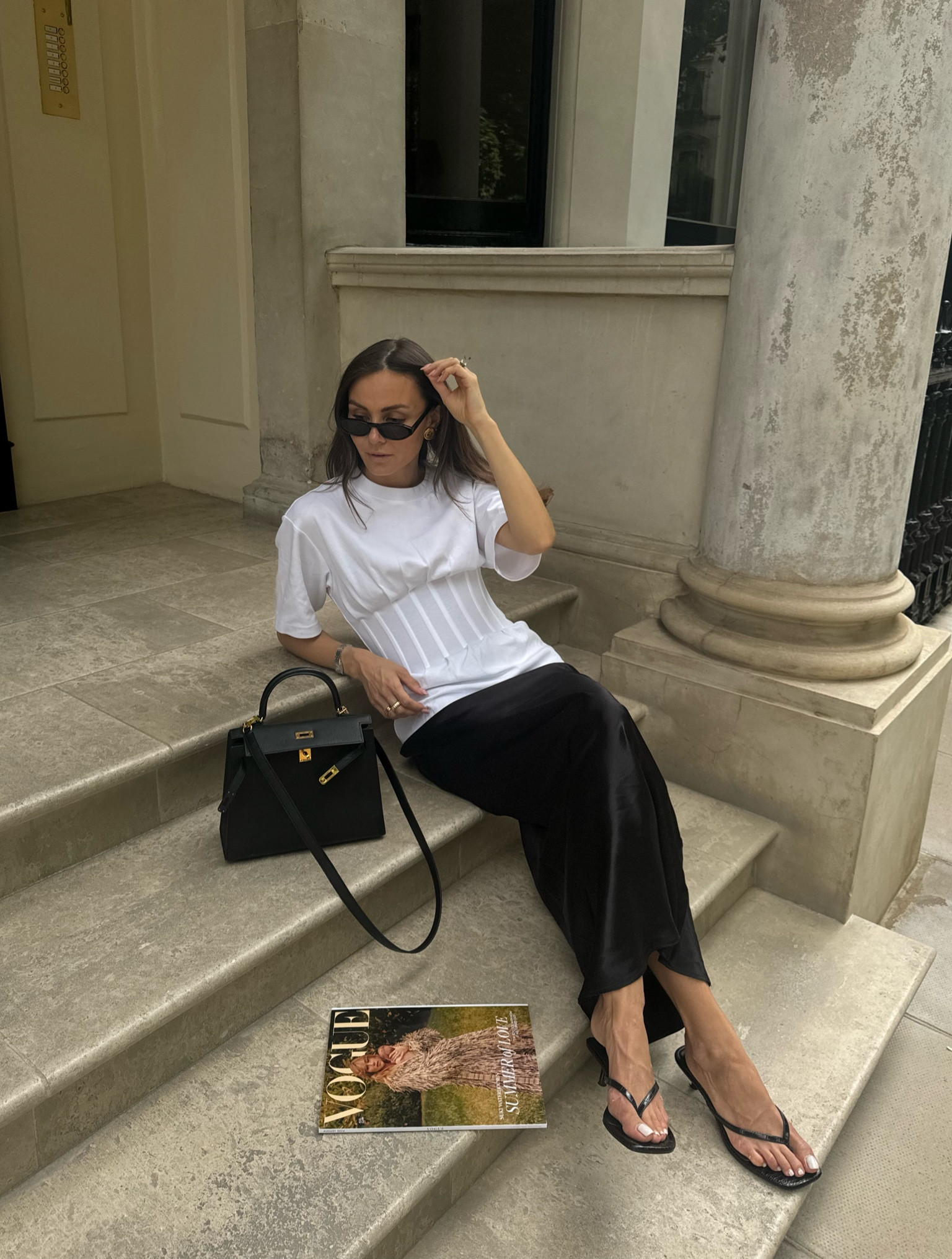 Reiss, Anthropologie, Mango, Jimmy fairly, Hermes, Asos, Le specs, Amazon, summer outfit, holiday outfit, casual outfit, corset shirt, corset tee, satin skirt, black maxi skirt, Hermes kelly, kitten heels, summer outfits, holiday outfits, casual outfits 

#LTKsummer #LTKeurope #LTKstyletip