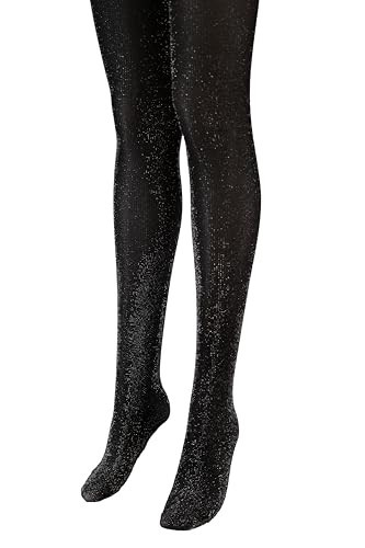 TBFT black silver or grey glitter sparkly shimmery 60D opaque tights sexy stockings pantyhose leggings for women one pair Christmas (US, Alpha, One Size, Regular, Regular, BLACK) | Amazon (US)