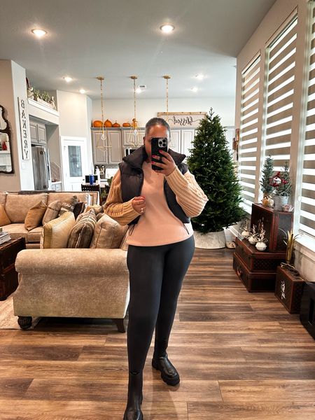 sweater-  size medium 
Leggings-  size medium 
Vest-  size medium 
Boots-  tts 

Fall outfit - fall fashion - what to wear - casual style - casual outfit - puffer vest - amazon outfit - combat boots - sweater outfit - amazon style - errands outfit - winter outfit - winter fashion - midsize outfit - 

Follow my shop @styledbylynnai on the @shop.LTK app to shop this post and get my exclusive app-only content!

#liketkit 
@shop.ltk
https://liketk.it/4nY5K

#LTKstyletip #LTKmidsize #LTKfindsunder50