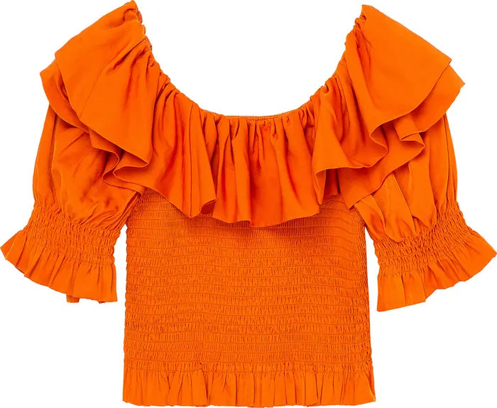 Kids' Smocked Ruffle Detail Top | Nordstrom