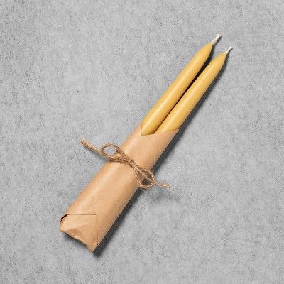 10" Beeswax Blend Taper Candles Set of 2 - Hearth & Hand™ with Magnolia | Target