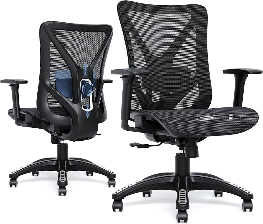 Ergonomic Office Chair, Mesh Computer Desk Chairs with Adjustable Lumbar Support, 3D Armrests, Ti... | Amazon (US)