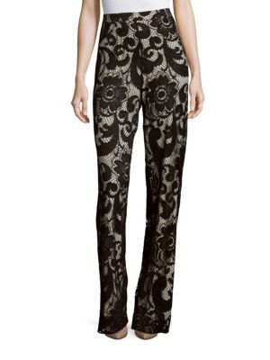 Alice + Olivia - Lace High-Waist Straight-Fit Pants | Saks Fifth Avenue OFF 5TH