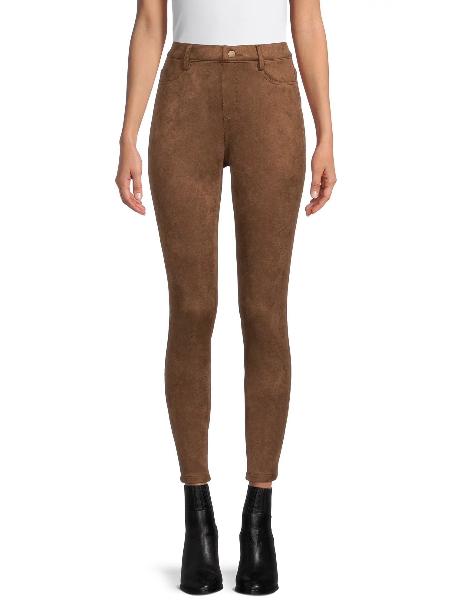 Time And Tru Women's Faux Suede Jeggings | Walmart (US)