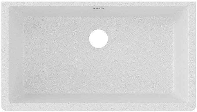 Elkay Quartz Classic ELGRU13322WH0 White Single Bowl Undermount Sink | Amazon (US)