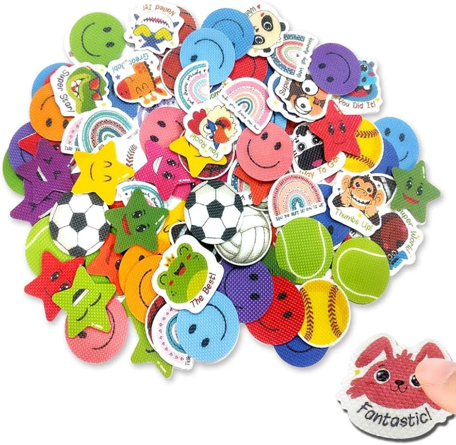 100 PC Anxiety Sensory Sticker Assortment Pack, Heavily Textured Calming Stickers, Sensory Fidget... | Amazon (US)