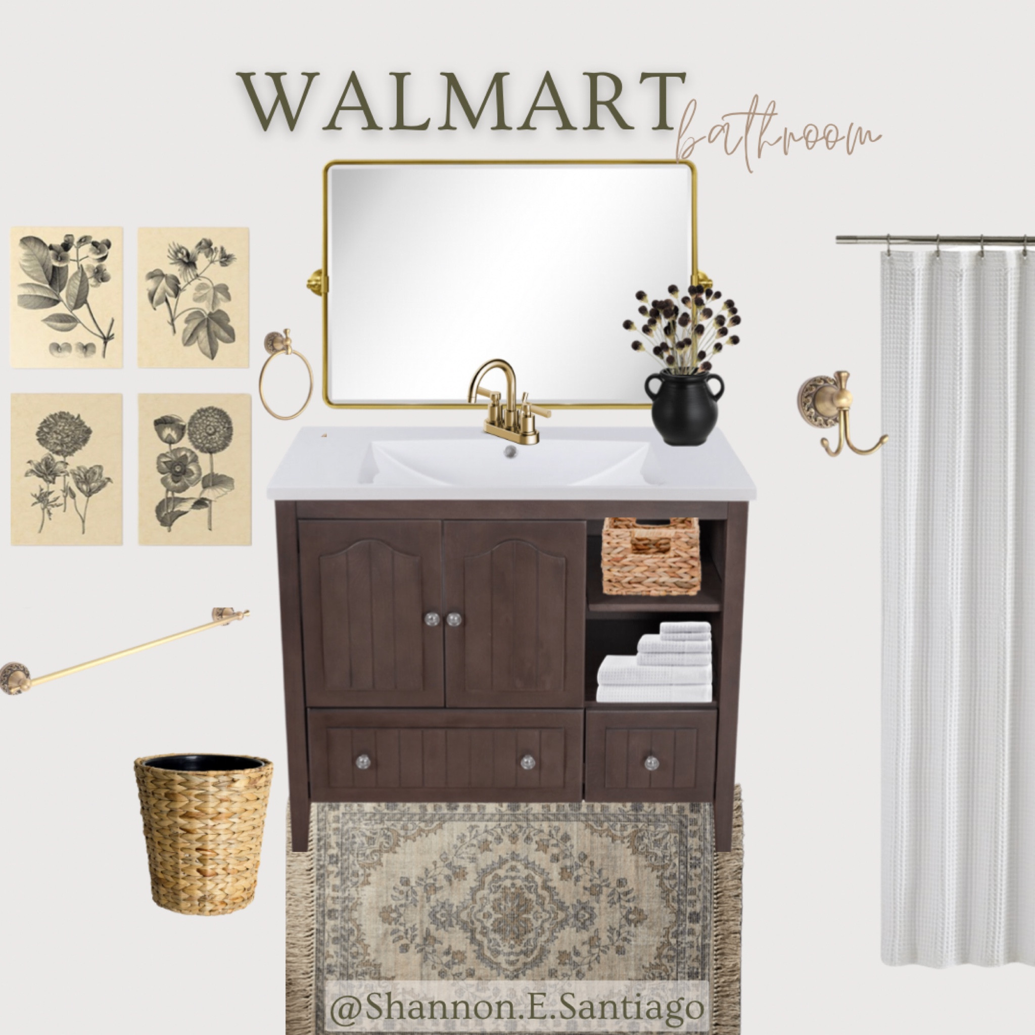 Elevated Walmart bathroom #onestoremoodboard