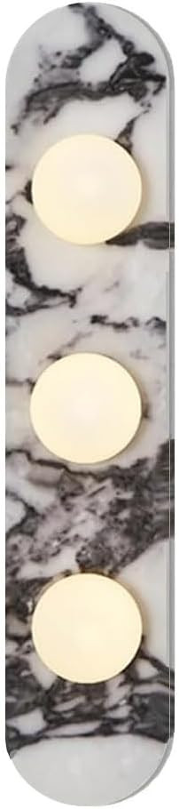 Natural Marble Wall Sconces, 3-Light Alabaster Light, Hardwired Wall Light Fixtures, Modern Wall ... | Amazon (US)