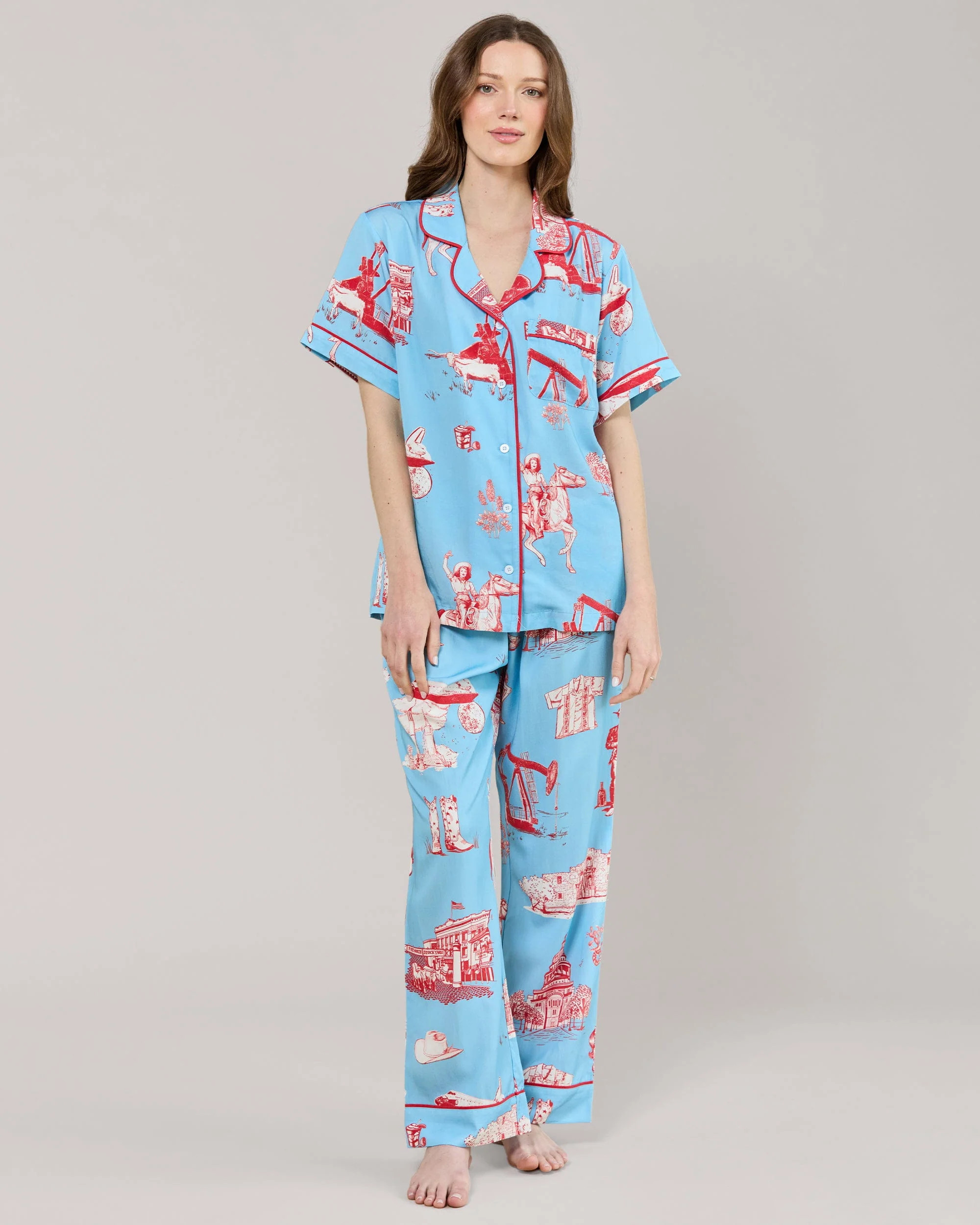 Texas Toile Pajama Pants Set | Katie Kime Inc