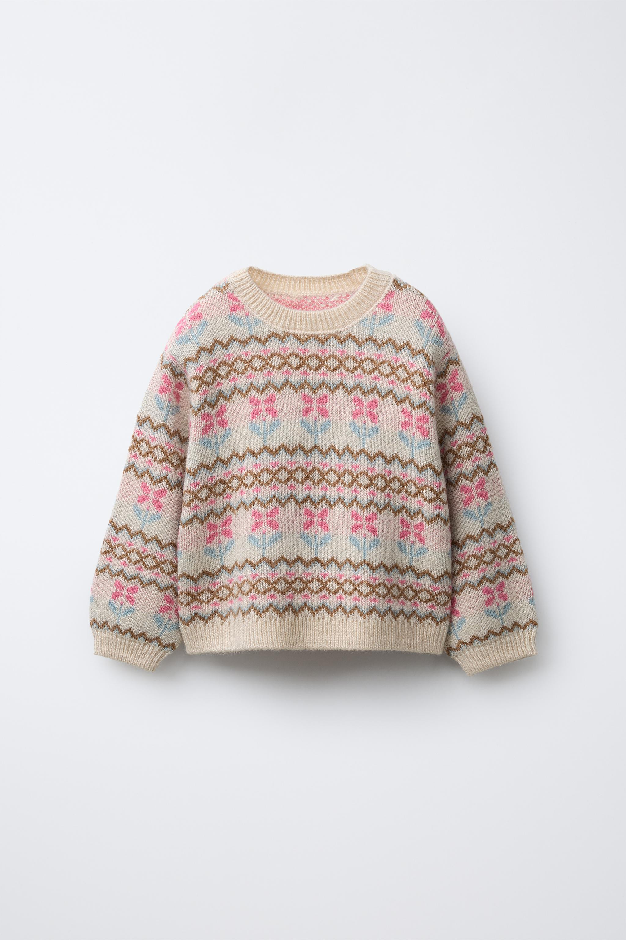 JACQUARD KNIT SWEATER WITH WOOL | Zara US