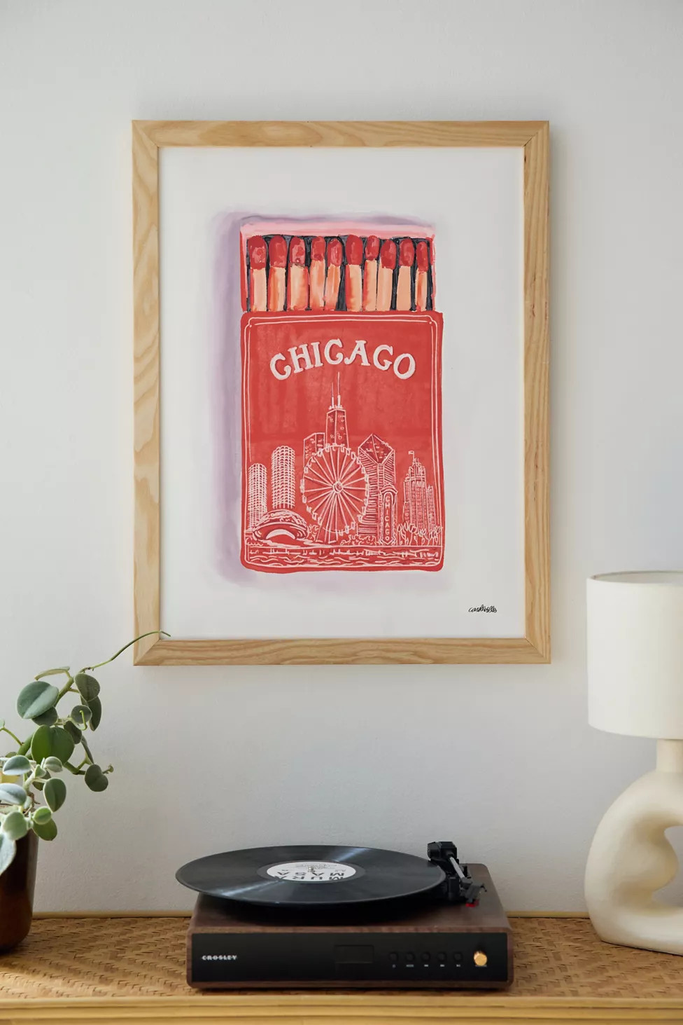 carolineellisart Chicago Matchbox Art Print | Urban Outfitters (US and RoW)