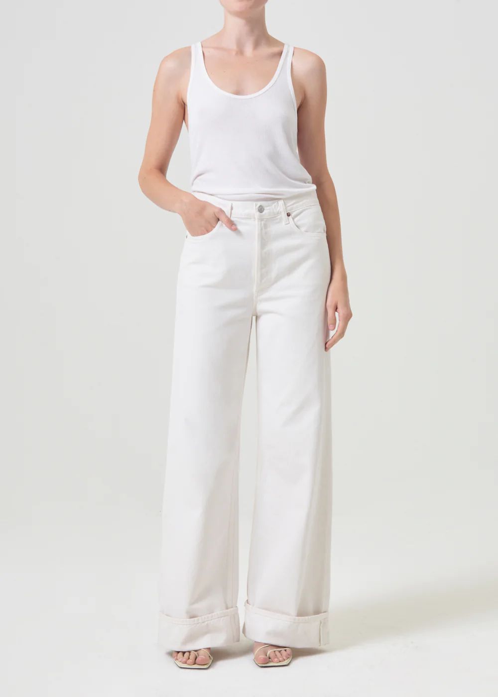 Dame High Rise Wide Leg in Fortune Cookie | AGOLDE