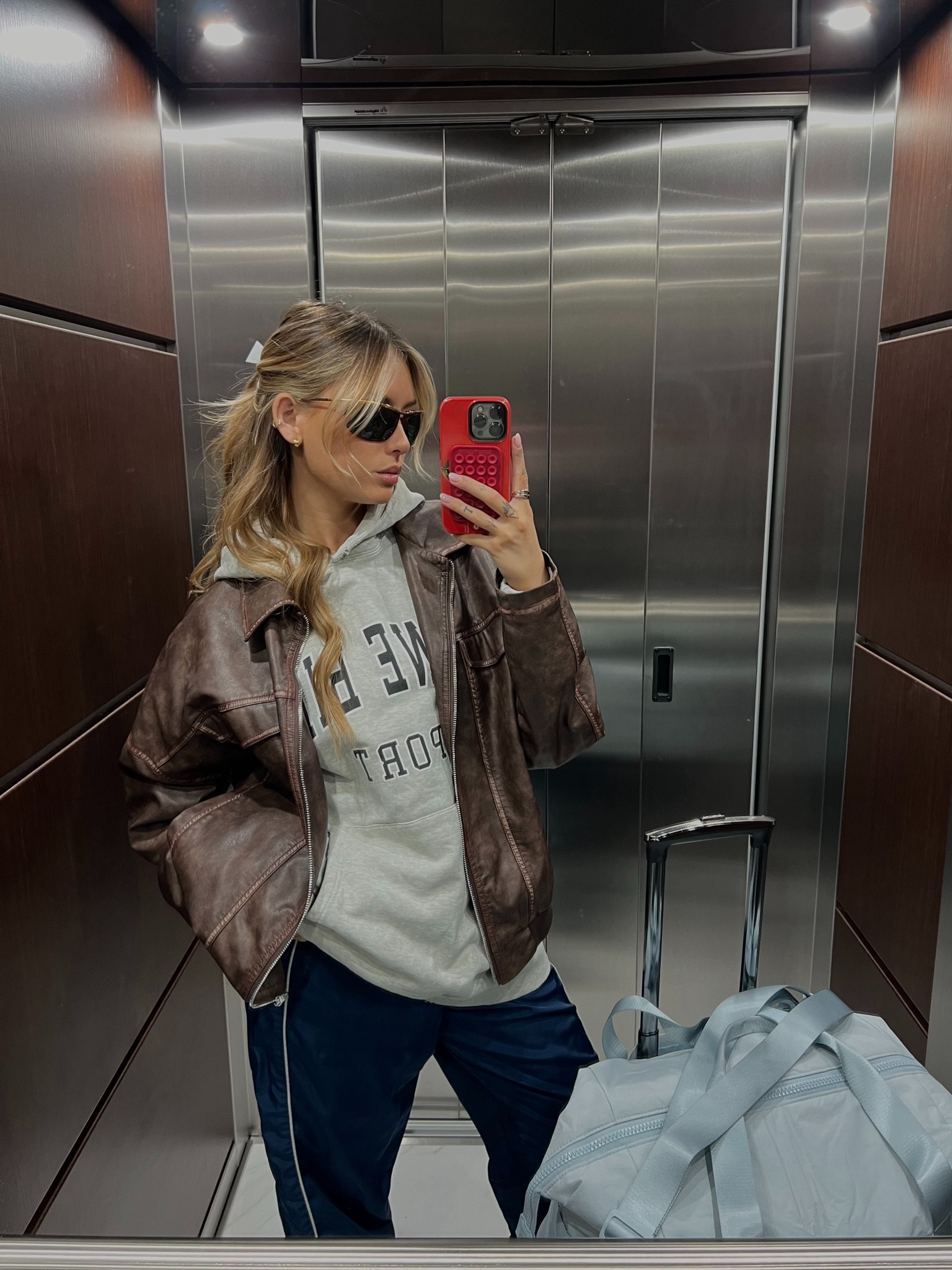 Travel day been living in this brown leather jacket !

#LTKSeasonal #LTKtravel