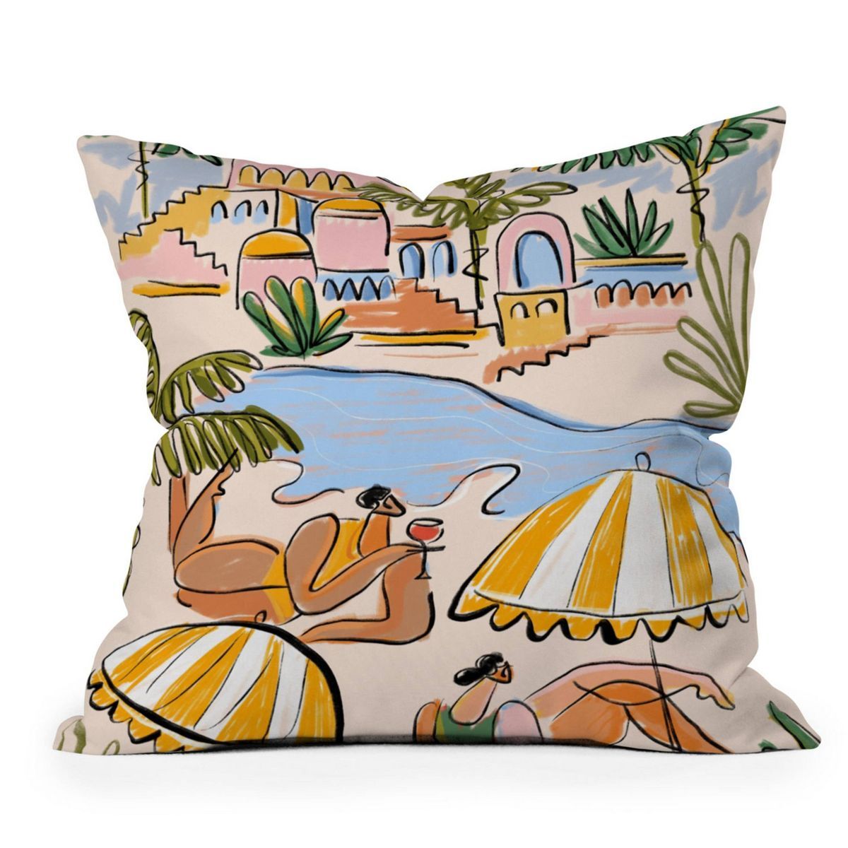 Maggie Stephenson Amalfi Coast Italy Outdoor Throw Pillow - Deny Designs | Target