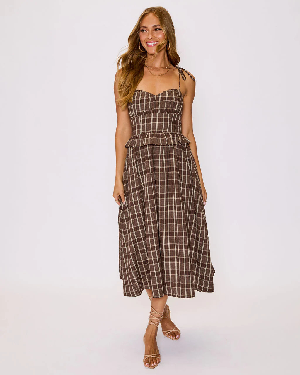 Emma Plaid Midi Dress | VICI
