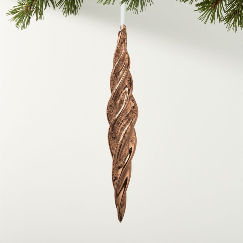 Zolta Bronze Mercury Glass Icicle Christmas Tree Ornament + Reviews | CB2 | CB2