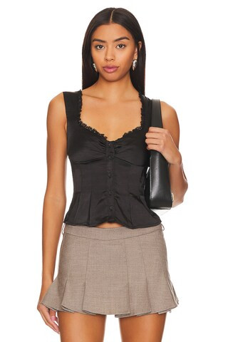 MORE TO COME Mina Bustier Top in Black from Revolve.com | Revolve Clothing (Global)