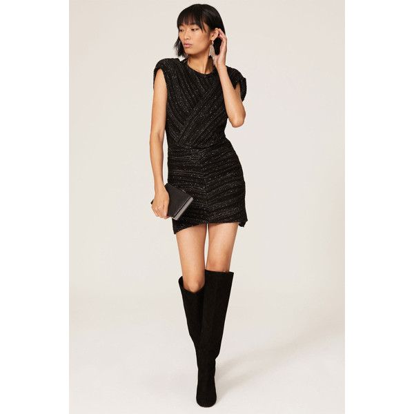 Iro Tozcan Ruched Dress black-silver | Rent the Runway