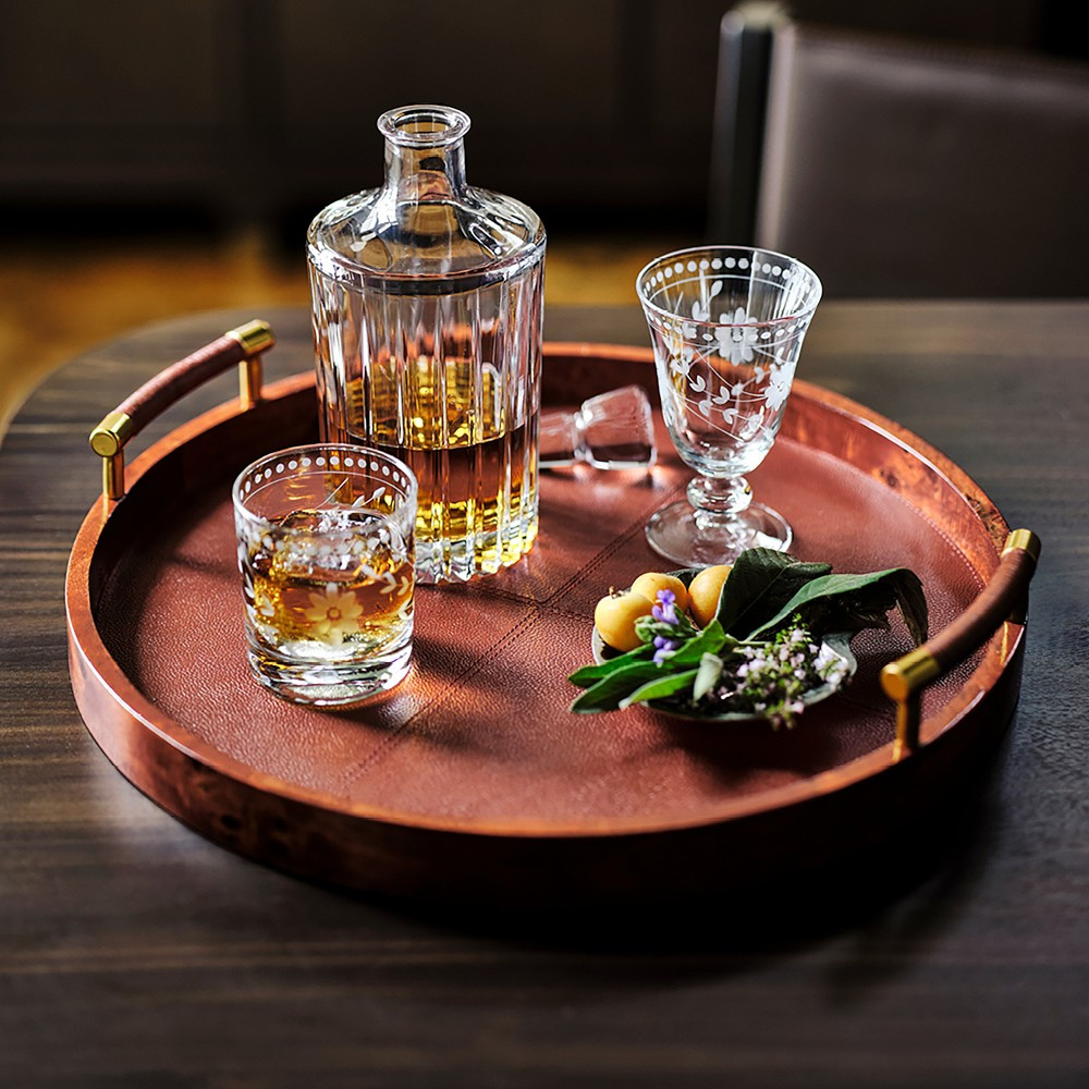 Evelyn Round Lacquered Tray | Williams-Sonoma