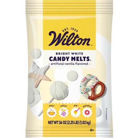 Wilton Melting Chocolate Bright White Candy Melts for Cake Pops Candy Making Chips Vanilla Flavored 36 oz. | Walmart (US)