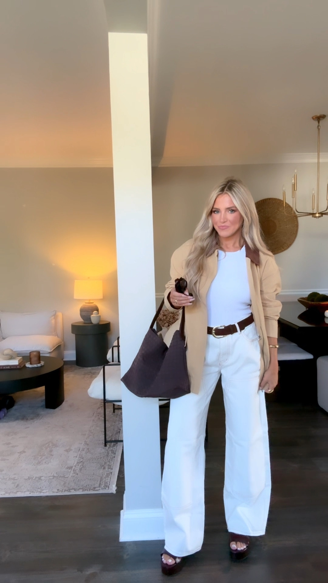 Football Sunday and this beautiful weather has me SO happy for fall! This outfit is the perfect transition look for fall. Jacket, tank, bag, and sunnies are all Amazon!

#LTKStyleTip #LTKFindsUnder50 #LTKSeasonal